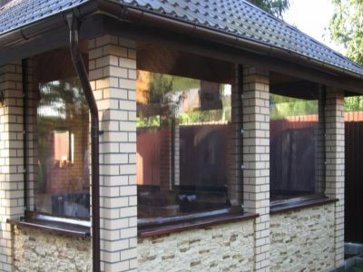 Мягкие окна на летнюю кухню